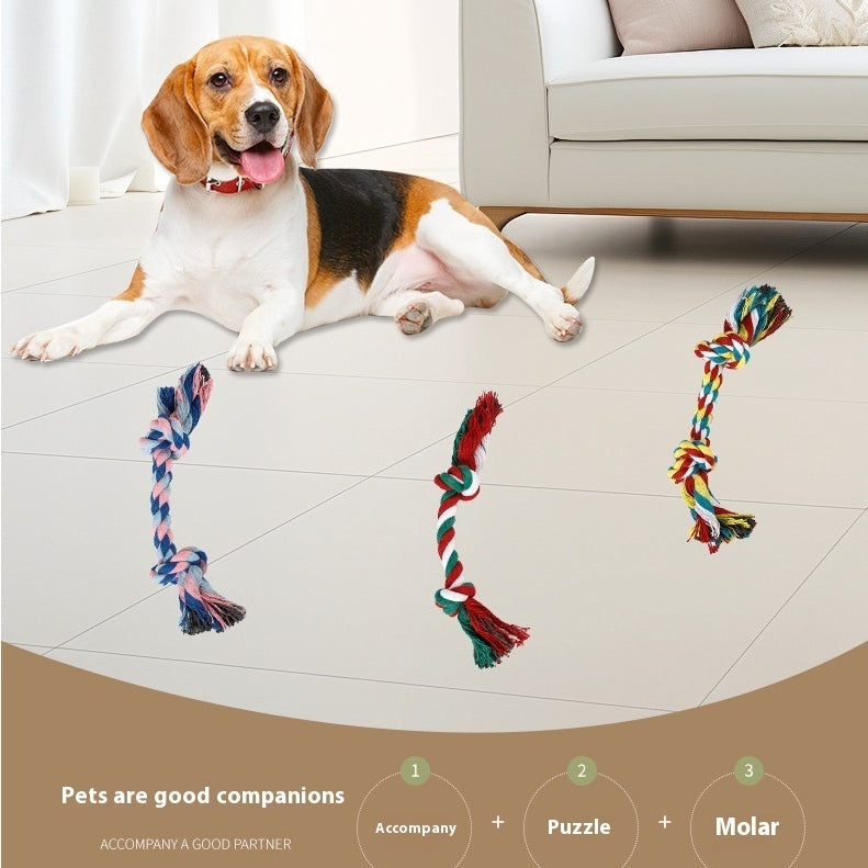 Cotton rope knot bone dog chew toy