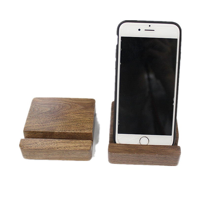 Solid Wood Dual-Slot Phone Stand